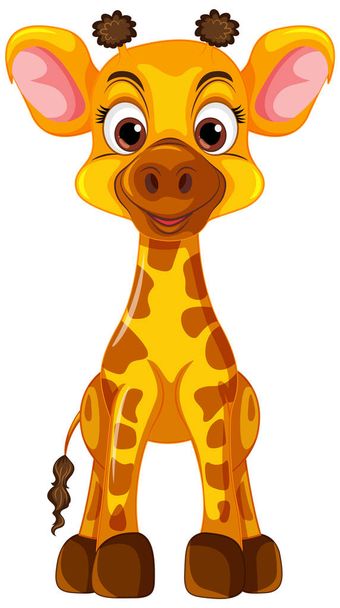 Žirafa Cartoon Charakter Vector ilustrace - Vektor, obrázek