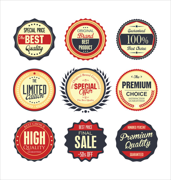 Vintage labels collection - Vector, Image