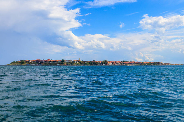 View of the old town of Nessebar and the Black sea, Bulgaria. View from a sea - Foto, Bild