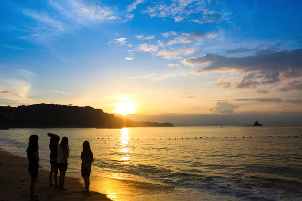 Goldener Strand und Sonnenaufgang - Foto, Bild