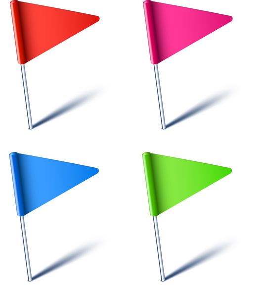Triangle flags. - Vector, Image