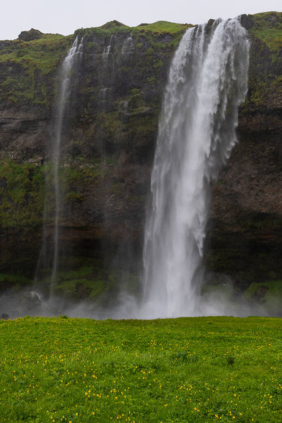 Haifoss is among the tallest waterfalls, Thjorsardalur Valley in Iceland - Фото, изображение