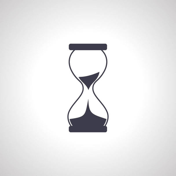 ícone de vidro de hora. ícone de vidro de areia. ícone de relógio de areia - Vetor, Imagem