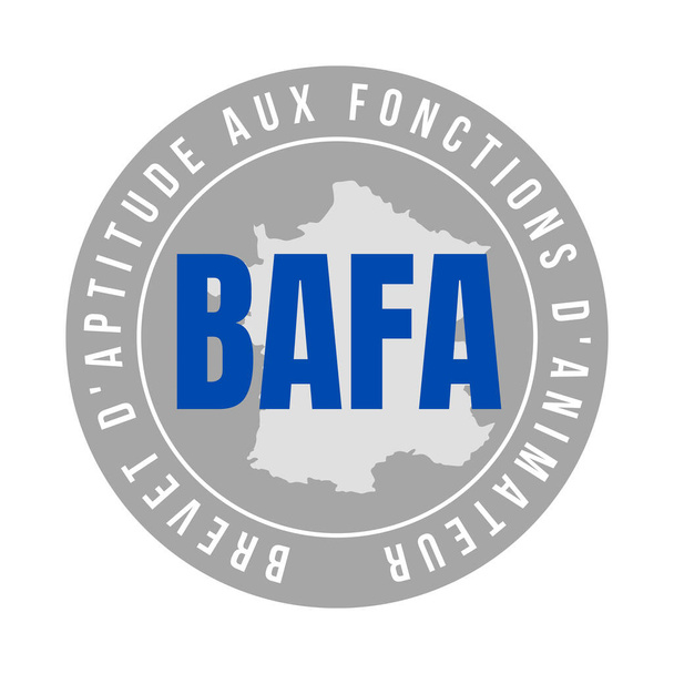 Osvědčení o způsobilosti pro funkce animátora s názvem BAFA brevet d 'aptitude aux fonctions d' animateur ve francouzském jazyce - Fotografie, Obrázek