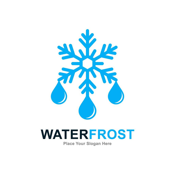 Gelo d'acqua o scongelare icona vettoriale logo. Adatto per congelare, natura e simbolo della neve - Vettoriali, immagini