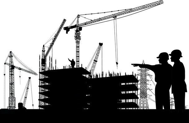 分離の建設と労働者 - ベクター画像