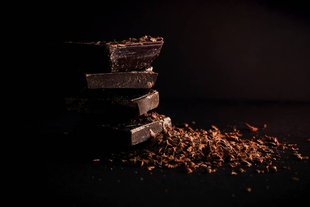 dark, chocolate, bar, food, sweets - Photo, Image