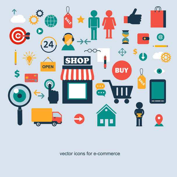 Online shopping design - Vector, Image