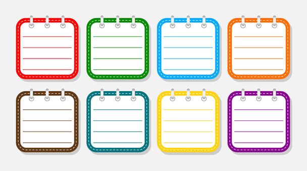 Notebook labels and notepad template. Vector design. - Vektor, Bild