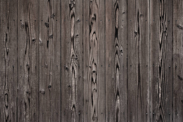 Dark wooden texture. Diagonal background brown wood planks. - Photo, Image