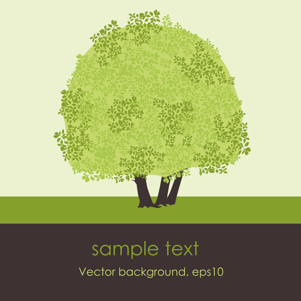 Abstract stylized vector tree - Vektör, Görsel