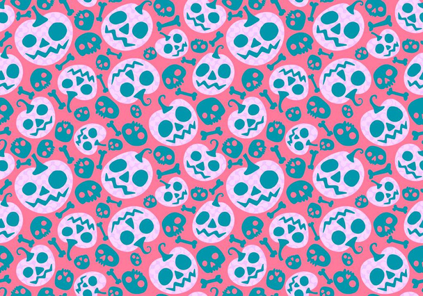 Halloween seamless pumpkins pattern for fabrics and wrapping paper and clothes print and notebooks and accessories and party. High quality illustration - Photo, image