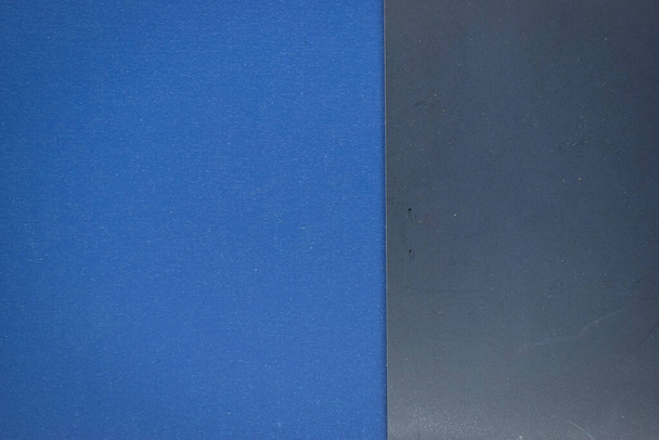 青い紙箱の質感の背景デザインのための空白の藍染めの段ボール - 写真・画像