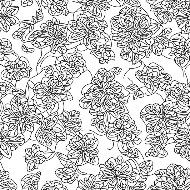 Floral seamless pattern. Diagonal flower lines pattern background. Flat abstract flower lines pattern. Straight stripes texture background. Line pattern Vector illustration background. - Vector, afbeelding