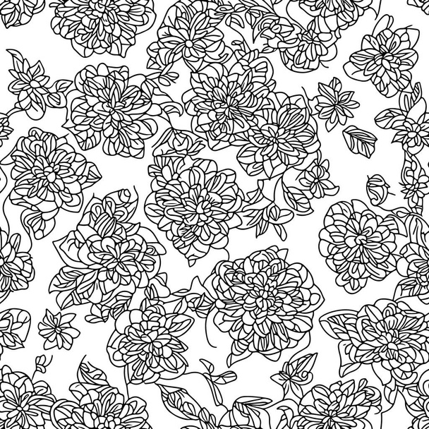 Floral seamless pattern. Diagonal flower lines pattern background. Flat abstract flower lines pattern. Straight stripes texture background. Line pattern Vector illustration background. - Вектор,изображение