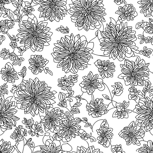Floral seamless pattern. Diagonal flower lines pattern background. Flat abstract flower lines pattern. Straight stripes texture background. Line pattern Vector illustration background. - Вектор, зображення