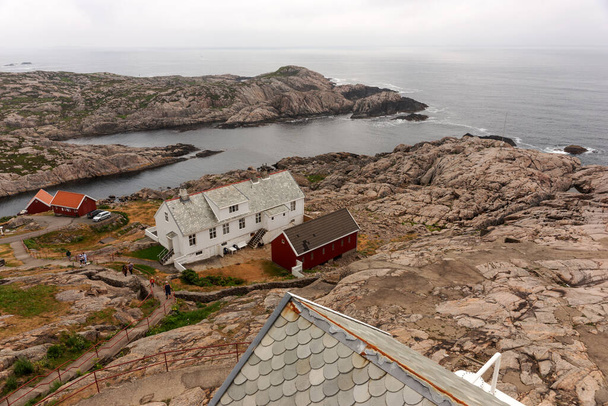 Houses at Lindesnes lighthouse on the south coast of Norway - Fotó, kép