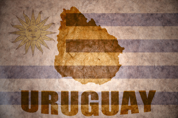 vintage mapa Uruguay  - Fotografie, Obrázek