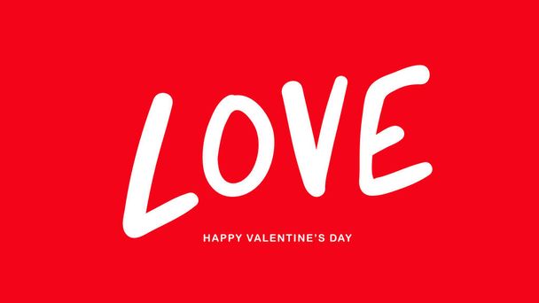 tarjeta de felicitación feliz día de San Valentín con el corazón. ilustración vectorial. - Vector, Imagen