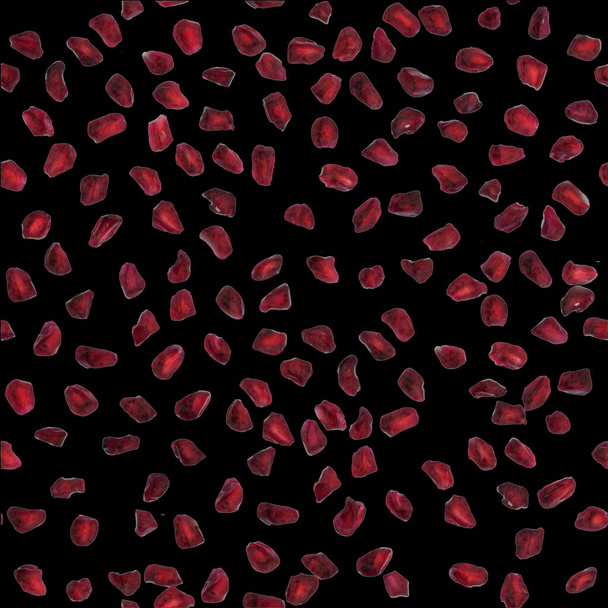 3d illustration of rose petals isolated on black background - Zdjęcie, obraz