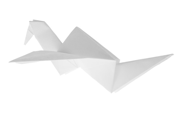 Isolated white paper crane - Photo, Image