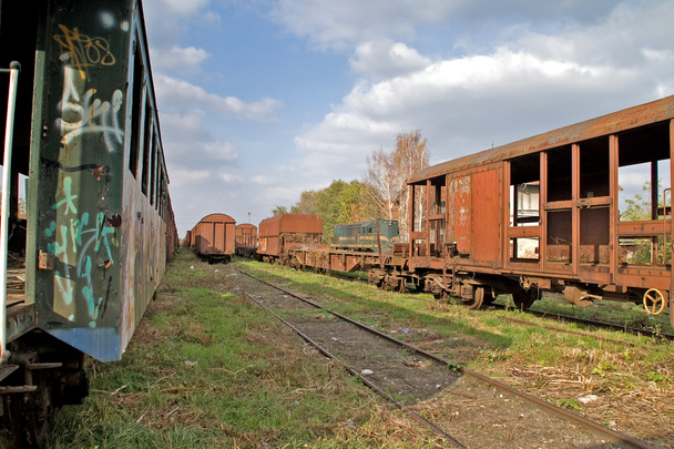 starych wagonów kolejowych - Zdjęcie, obraz