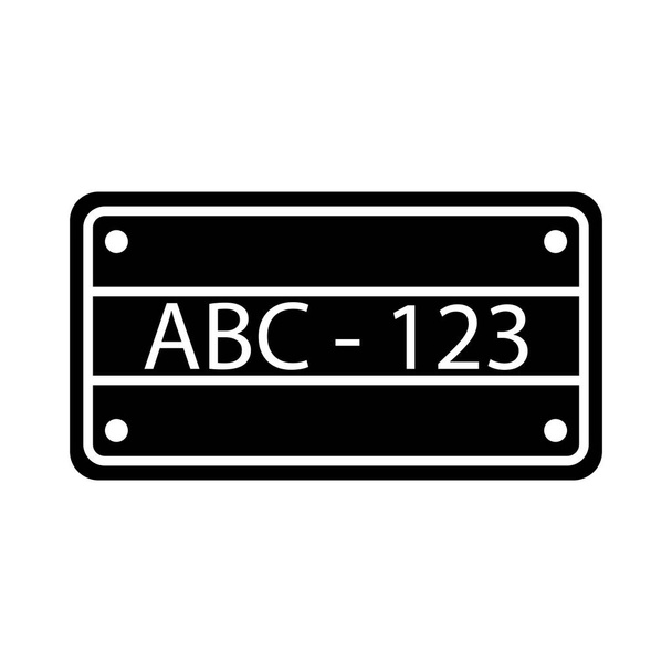 license plate icon vector template illustration logo design - Vector, imagen