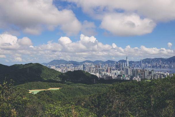 Harmonická směs městských přírodních prvků, Kowloonská přehrada 8. července 2023 - Fotografie, Obrázek