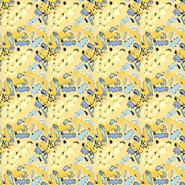Abstract surreal seamless colorful pattern  - Vektor, obrázek