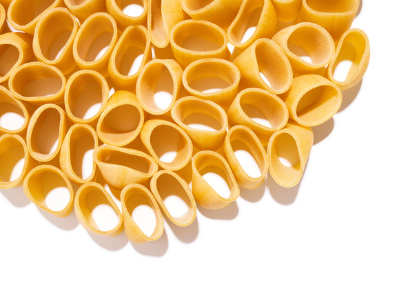 Heap of different type of pasta isolated on white background - Φωτογραφία, εικόνα