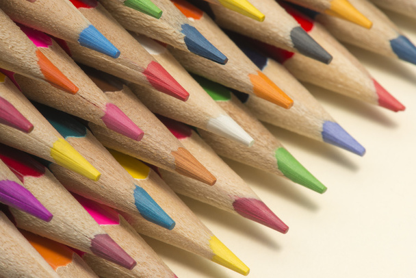 συλλογή από χρωματισμένα ξύλινα μολύβια - Φωτογραφία, εικόνα