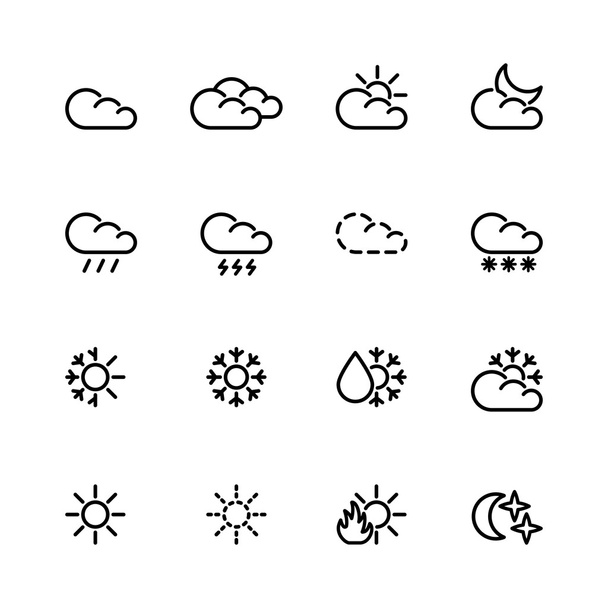 weather icon set - Vector, Image