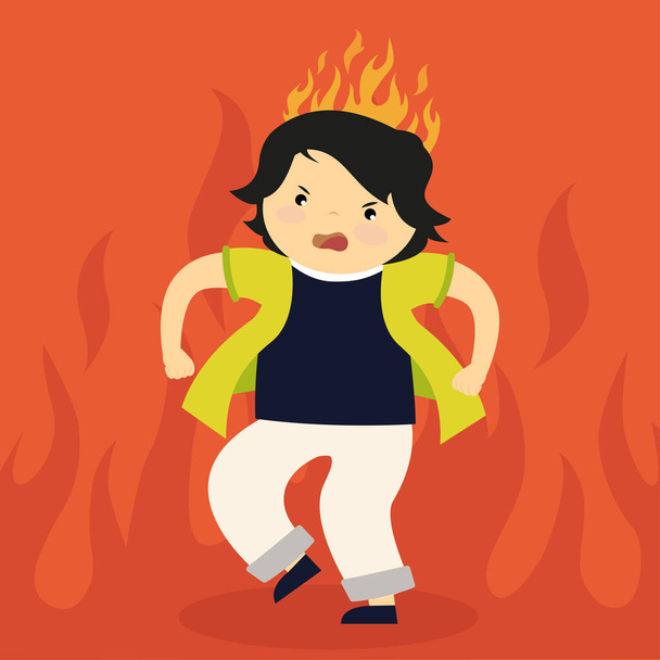 boy with fire vector design - ベクター画像