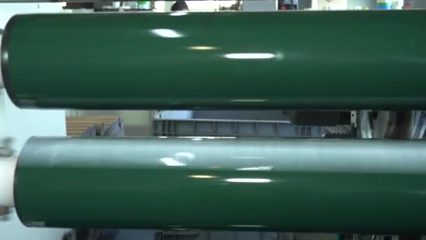 Foam tape production line. foam polystyrene. measurement tape. High quality 4K video shooting. - Footage, Video