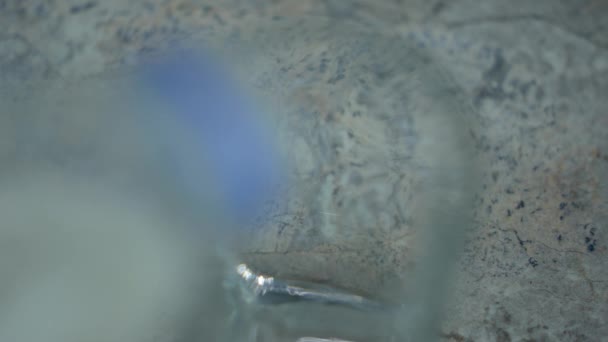 Close-up. A glass of milk. Slow motion. - Footage, Video
