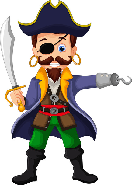 Pirate dessin animé posant
 - Vecteur, image