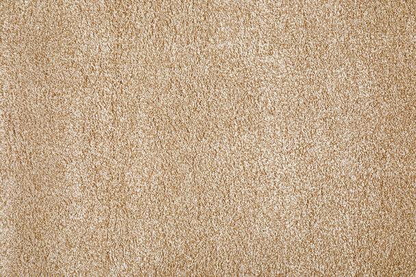 Soft beige carpet as background, top view - Foto, Bild