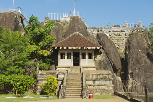 Exterior of the entrance to the Isurumuniya rock temple in Anuradhapura, Sri Lanka. - Photo, Image
