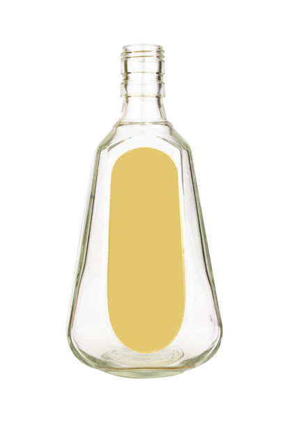 empty liquor bottle isolated on white background. - Foto, Imagem