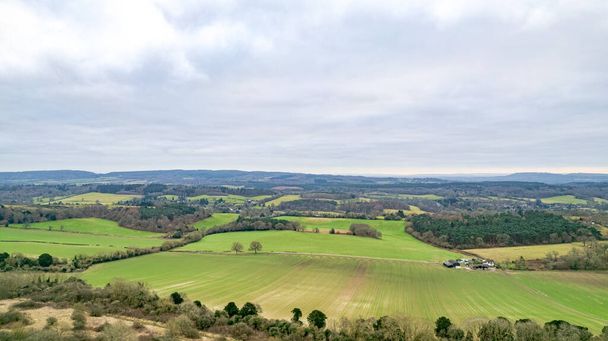 aerial view of countryside landscape - Zdjęcie, obraz