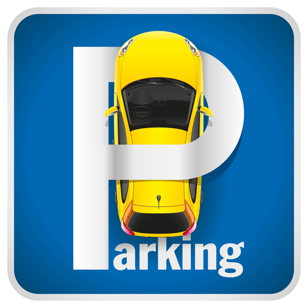 σύμβολο στάθμευσης αυτοκινήτων - Διάνυσμα, εικόνα