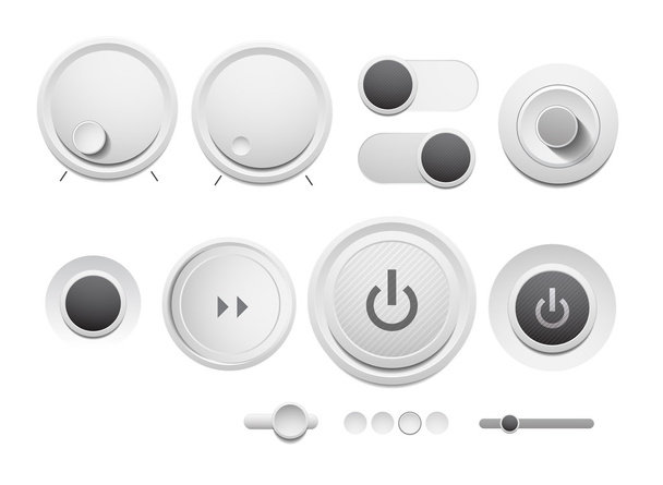 Techno button - Vector, Image
