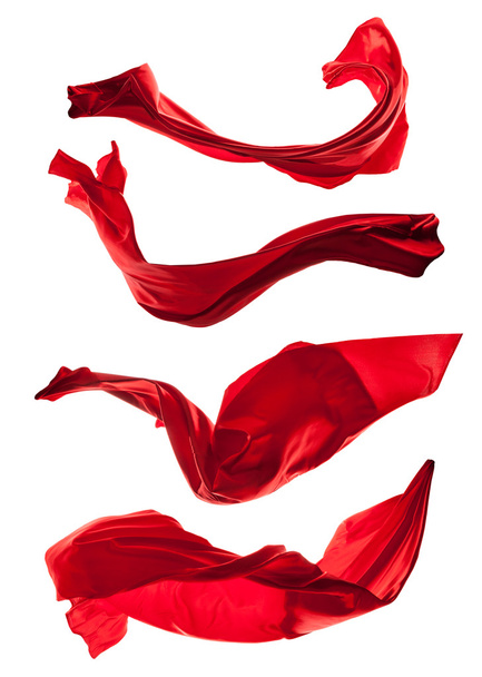 Abstract red silk on white background - Valokuva, kuva
