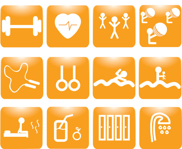 Fitness icons - Vector, Image