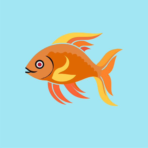 red fish vector logo illustration - Vector, Image