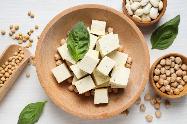 Traditional component of Asian cuisine - Tofu, bean curd - Foto, imagen