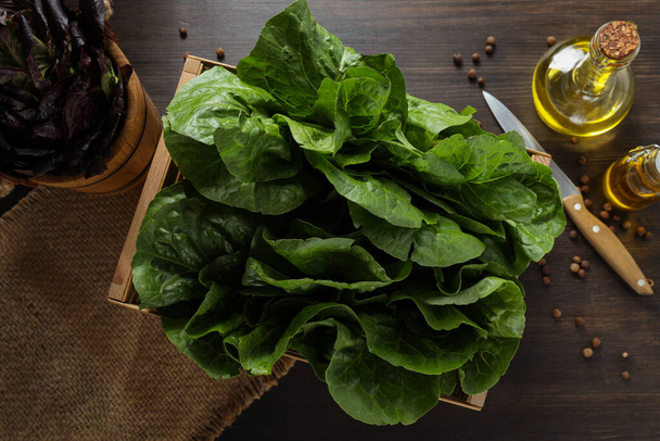 A friss és zöld ételek fogalma - saláta - Fotó, kép
