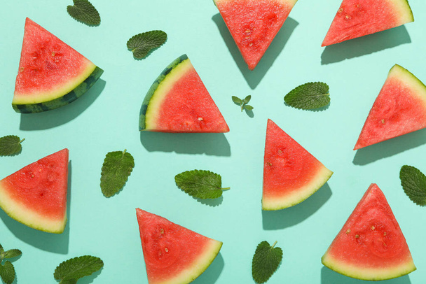 Concept of fresh and juicy food - Watermelon - Foto, Bild