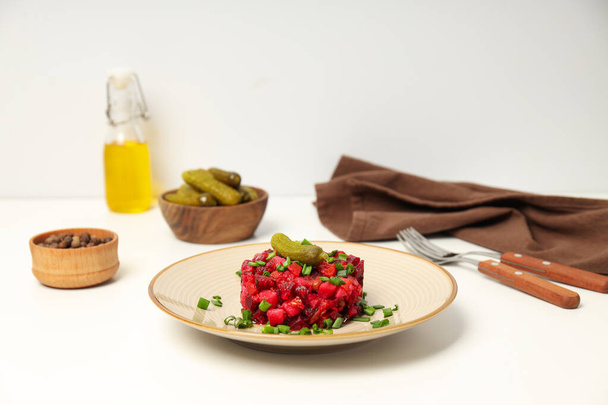 Concept of tasty food, cold dish - Vinaigrette salad - Valokuva, kuva