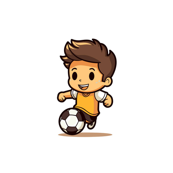 Football player. Soccer player hand-drawn comic illustration. Vector doodle style cartoon illustration - Wektor, obraz